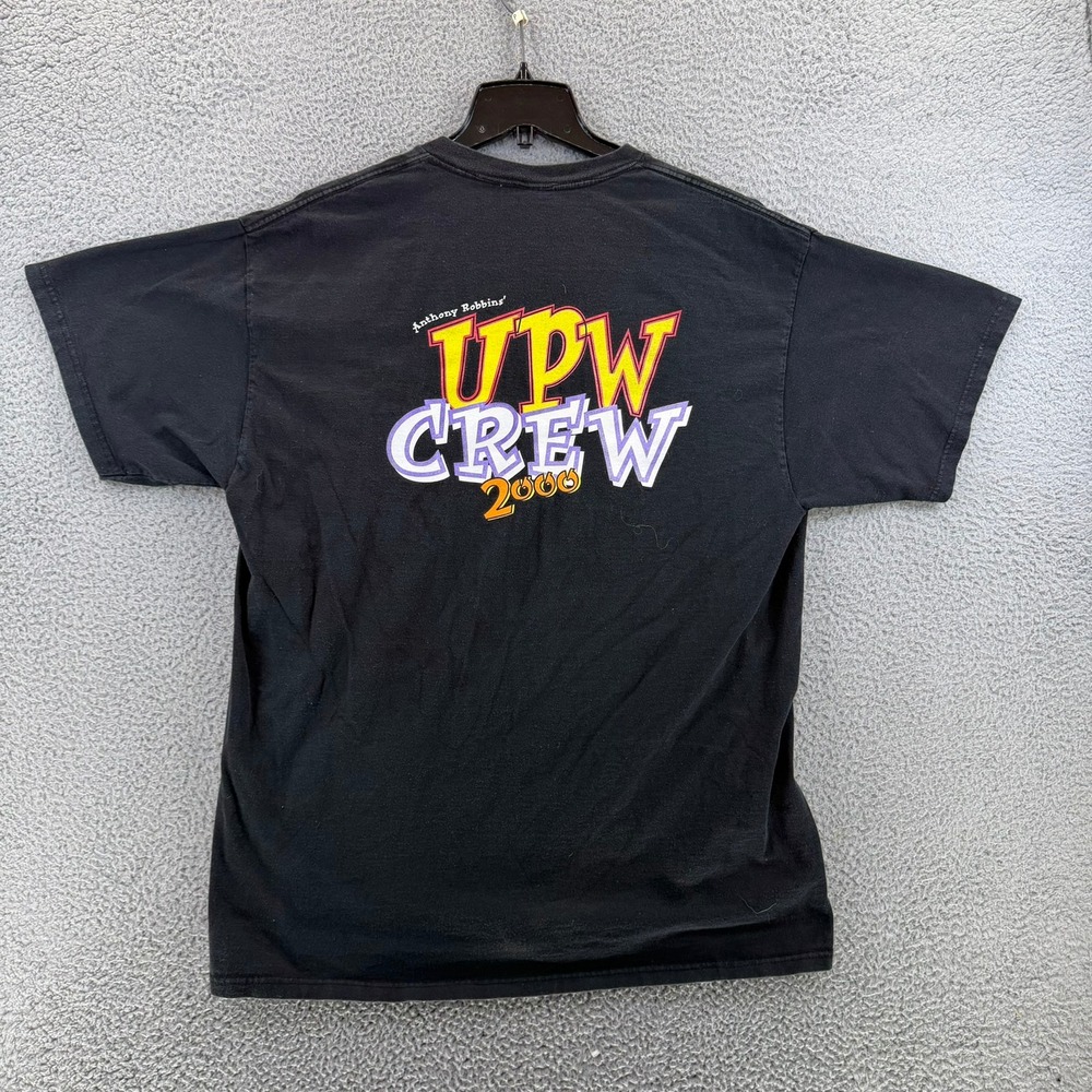 Vintage Anthony Robbins UPW Crew‎ 2000 T-Shirt Delta Pro Weight Black XL Mens - Picture 2 of 15